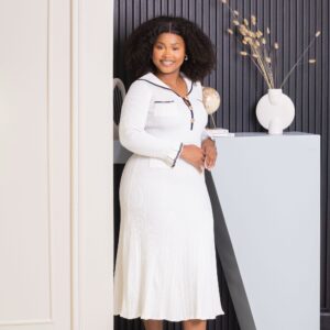 Snowy White Knit Dress