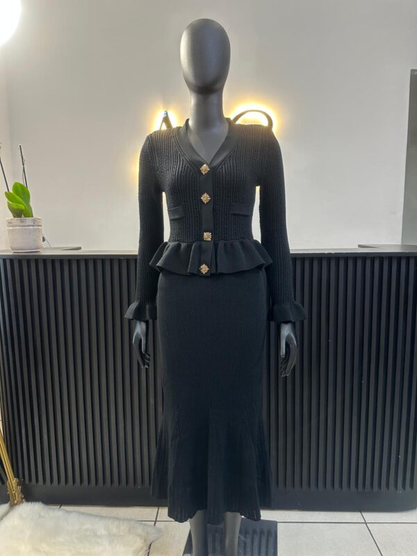 Nadia Black Knit Dress