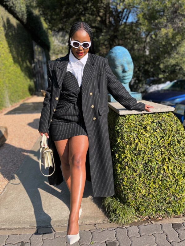 Kelly Stripped Coat Set