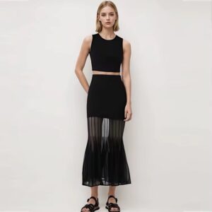 Tyla Black Knit Set