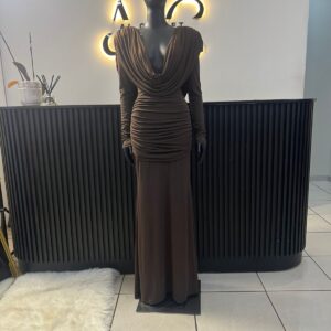 Kaylie Chocolate Brown Dress