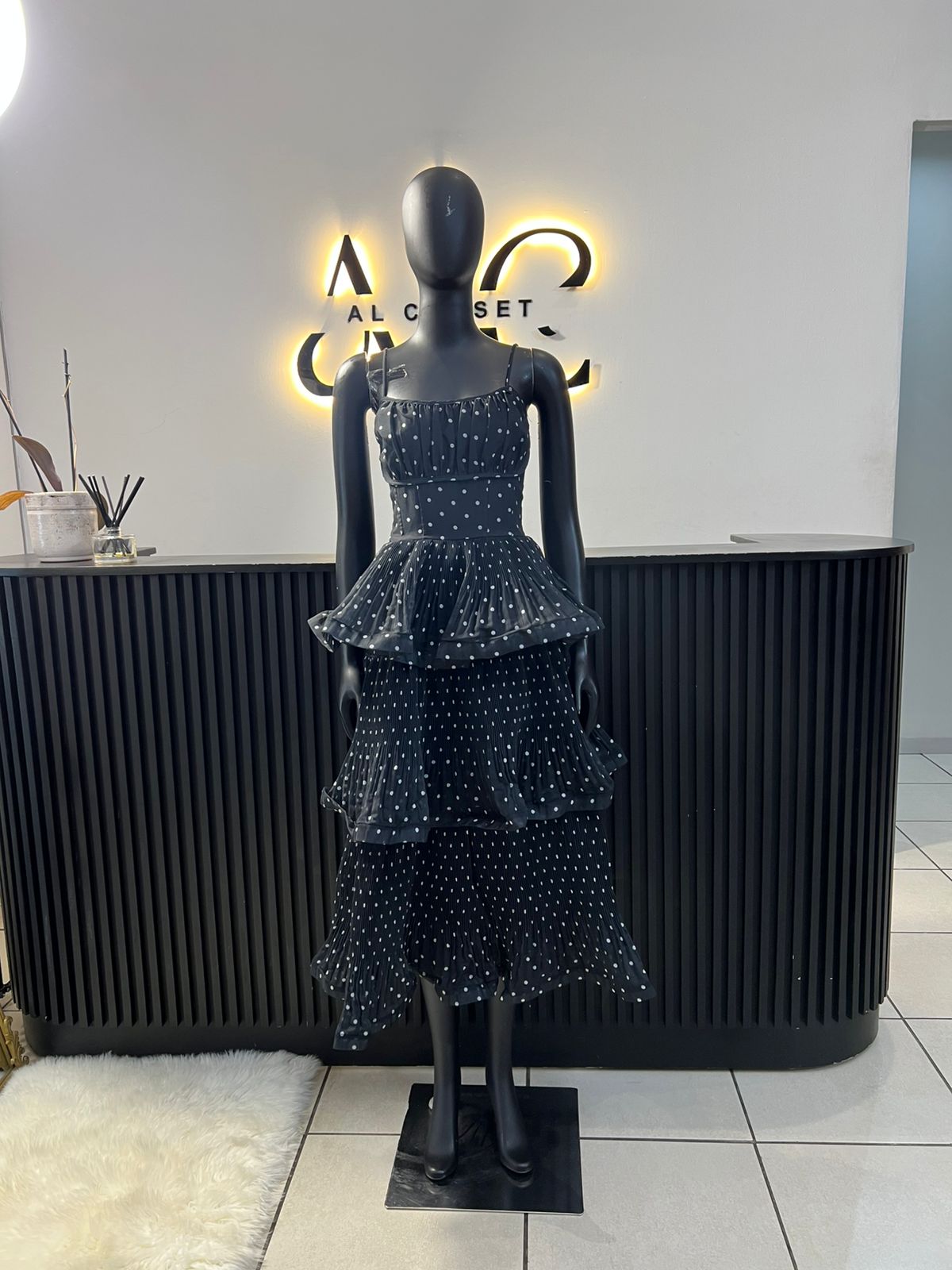 Alexis Black Polka Dress