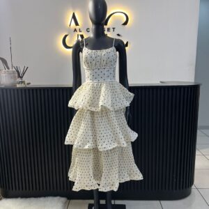 Alexis Cream Polka Dress