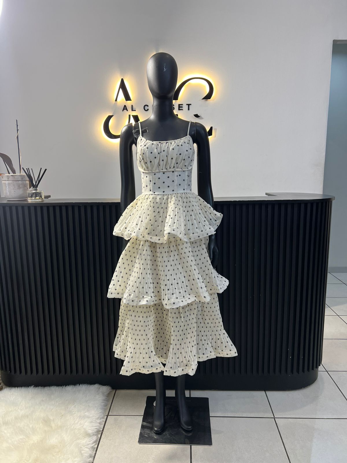 Alexis Cream Polka Dress