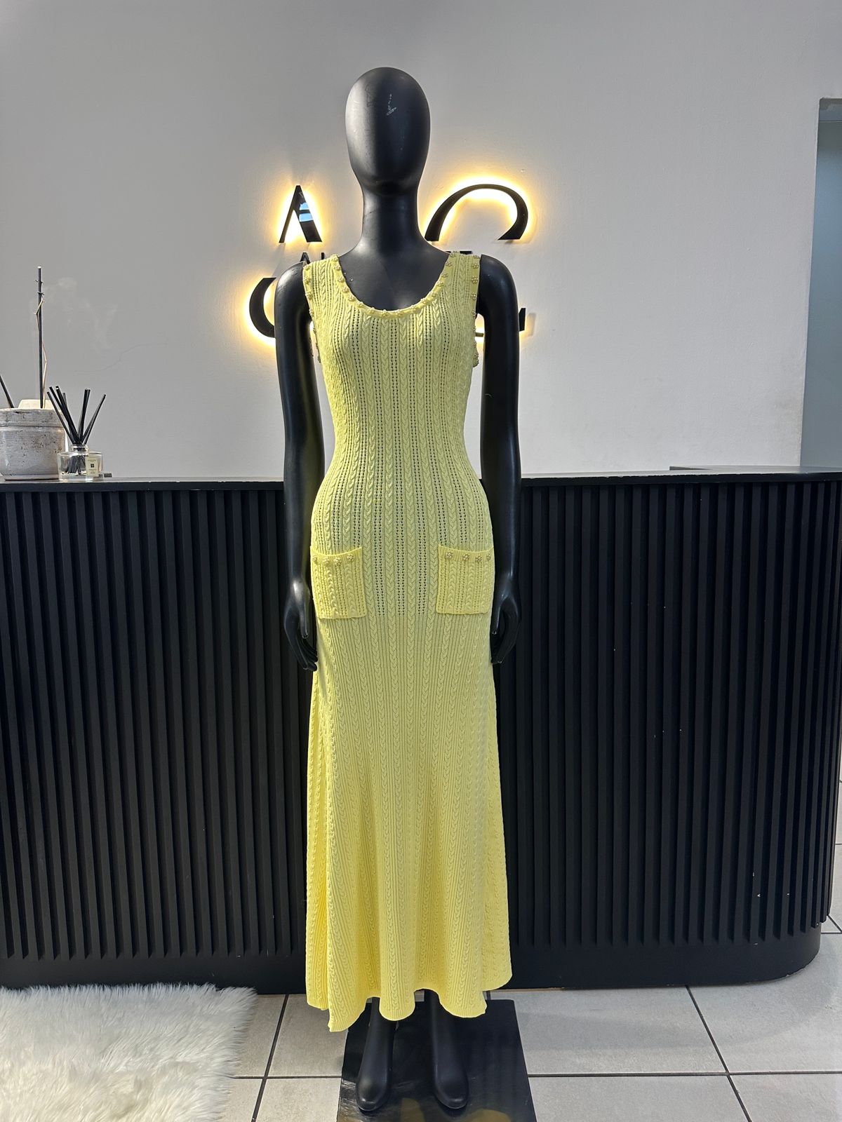 Yellow Knitted Two Piece Set - Image 2