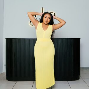 Yellow Knitted Dress