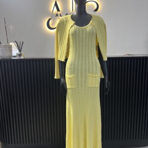 Yellow Knitted Two Piece Set