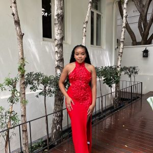 Red Floral Bandage Dress