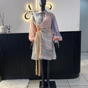 Lilly Striped Wrap Dress