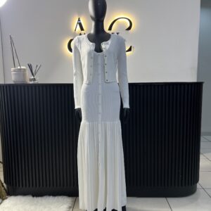 Tyla White Knit Dress