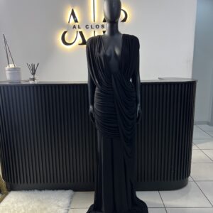 Black Draped Dress