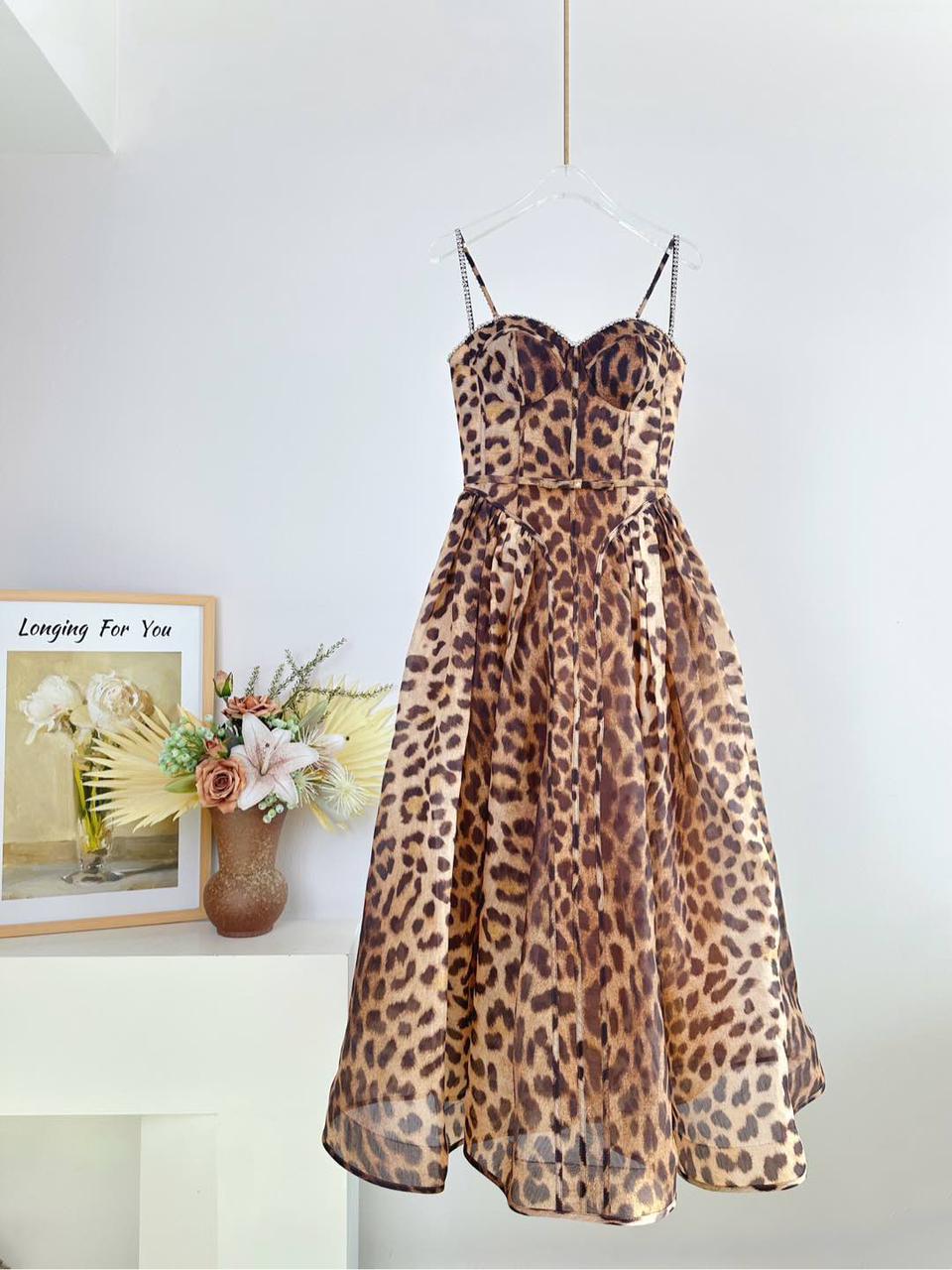 Nancy Leopard Print Dress