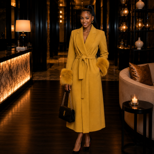 Camel Luxe Wool Belted Coat