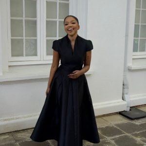 Anna Satin Flare Dress