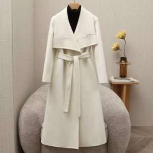 Shawl Collar Belted Winter Coat
