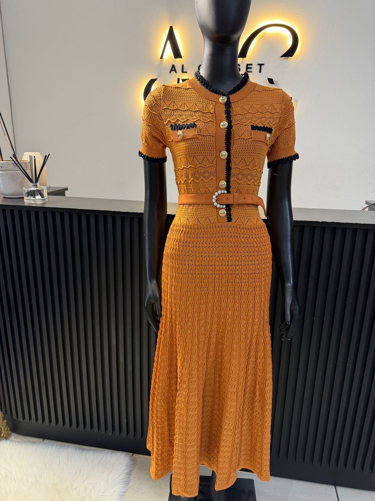 Kelly Belted Knit Dress