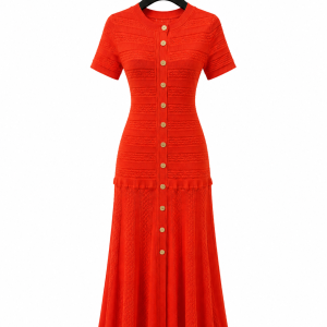 Layla Orange Knit Dress