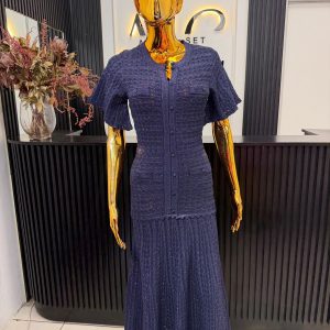 Navy Blue Knit Dress