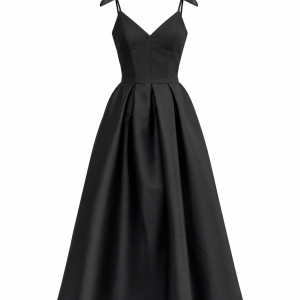Spaghetti Strap A-Line Midi Dress