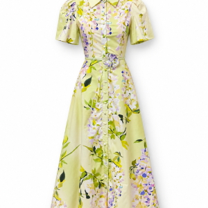 Lime Wisteria Floral Dress