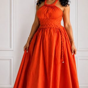 Orange Robe Maxi Dress