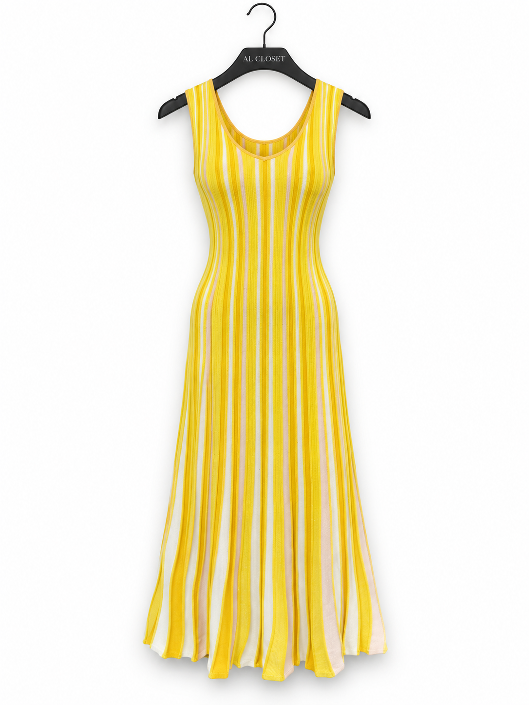 Yellow Knit Sleeveless Dress