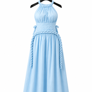 Baby Blue Robe Maxi Dress