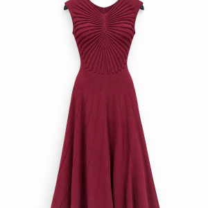 Burgundy Sleeveless Knit Dress