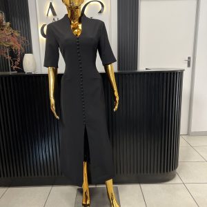 Daisy V-Neck Buttoned Dress